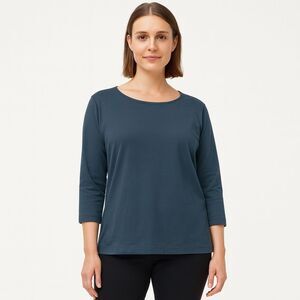 M.M. Lafluer The Owen T-Shirt - Organic Pima Cotton Teal Size XXL